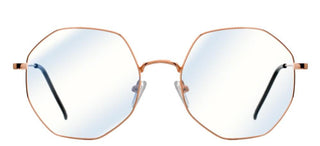 zerOne five ZO 925-B BLUE BLOCK women Rose gold Geometric Eyeglasses